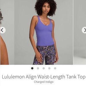 EUC Lululemon Align Waist-Length Tank Top
